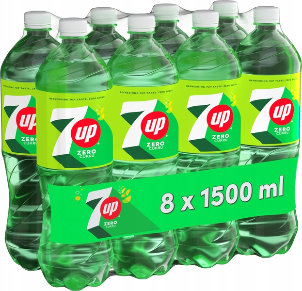 Napój gazowany 7UP Free Zero cukru o smaku cytrusowym butelka 8x1,5l 1500ml