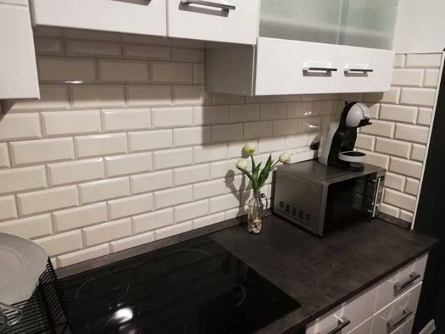 Ścienne Panele KAFELKI Białe 3D płytki ścienne panel kafelki PCV GREY SEAM