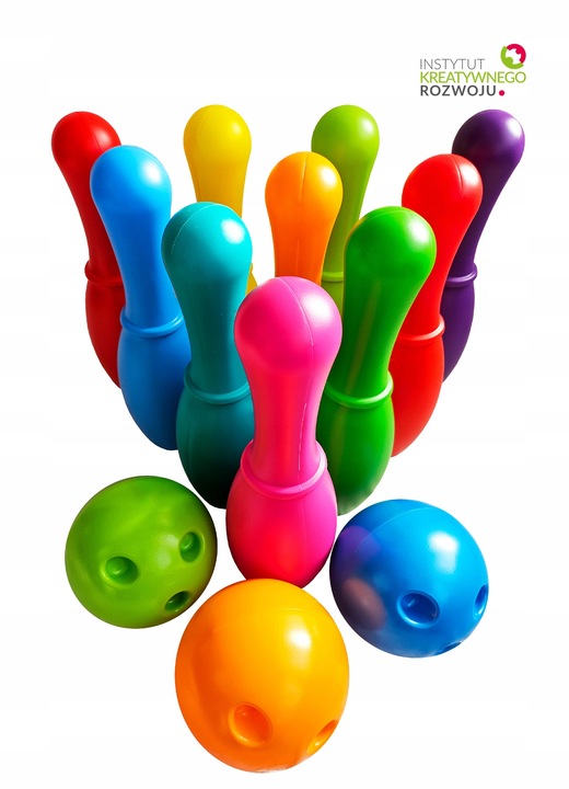 GIGANT kręgle 34 cm IKR 10 szt. + 3 KULE - Polski Producent