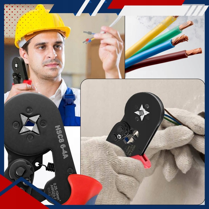 ZACISKARKA PRASKA 1800 TULEJEK KONEKTORÓW KOŃCÓWEK KABLI PRZEWODÓW