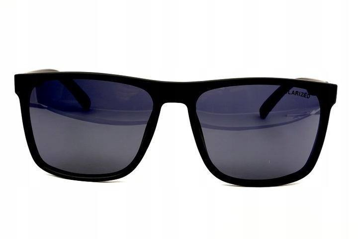 OKULARY NERDY PRZECIWSŁONECZNE POLARYZACYJNE UV KLASYCZNE CZARNE Z ETUI