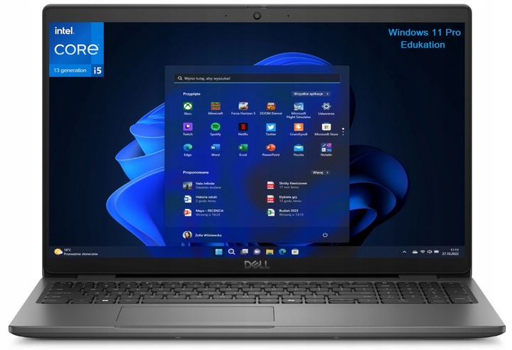Laptop dla nauczyciela DELL Latitude 3550 15,6" i5 16GB SSD512 W11Pro Edu