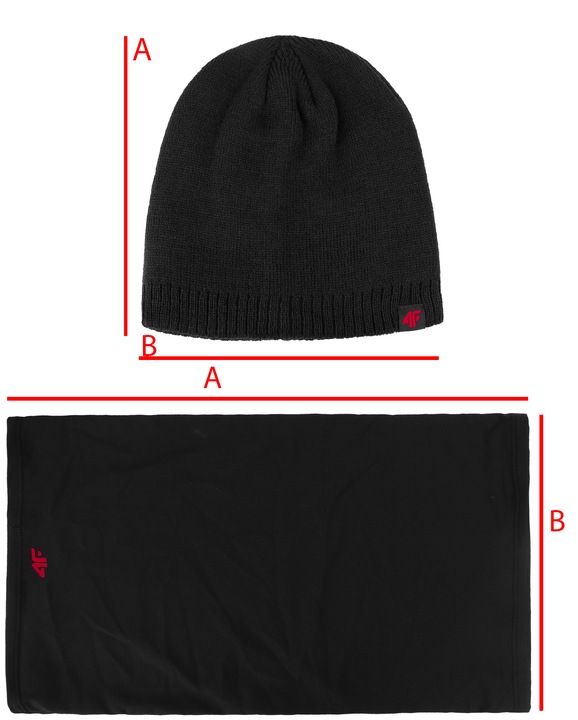 4F KOMPLET CZAPKA MĘSKA DAMSKA + KOMIN CHUSTA SZAL JESIENNY ZIMOWY