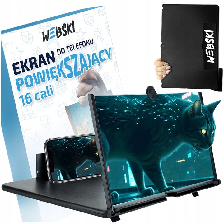 Lupa wzmacniacz ekranu 3D do telefonu 16" CALI POWIĘKSZACZ SZKŁO LUPA ZOOM