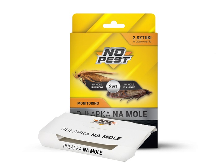 PUŁAPKA LEP NA MOLE SPOŻYWCZE KUCHENNE ODZIEŻOWE UBRANIOWE 2W1 10 SZT