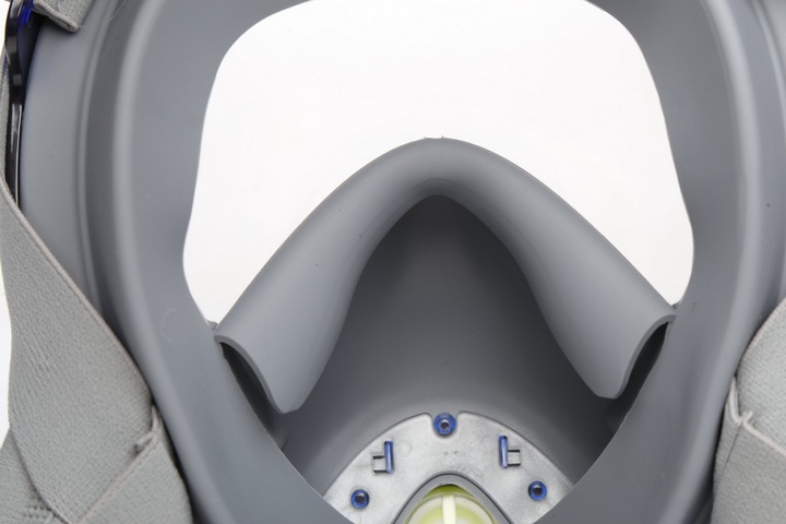 Maska do nurkowania Pełnotwarzowa z rurką fajką Pro5 Okulary od snurkowania