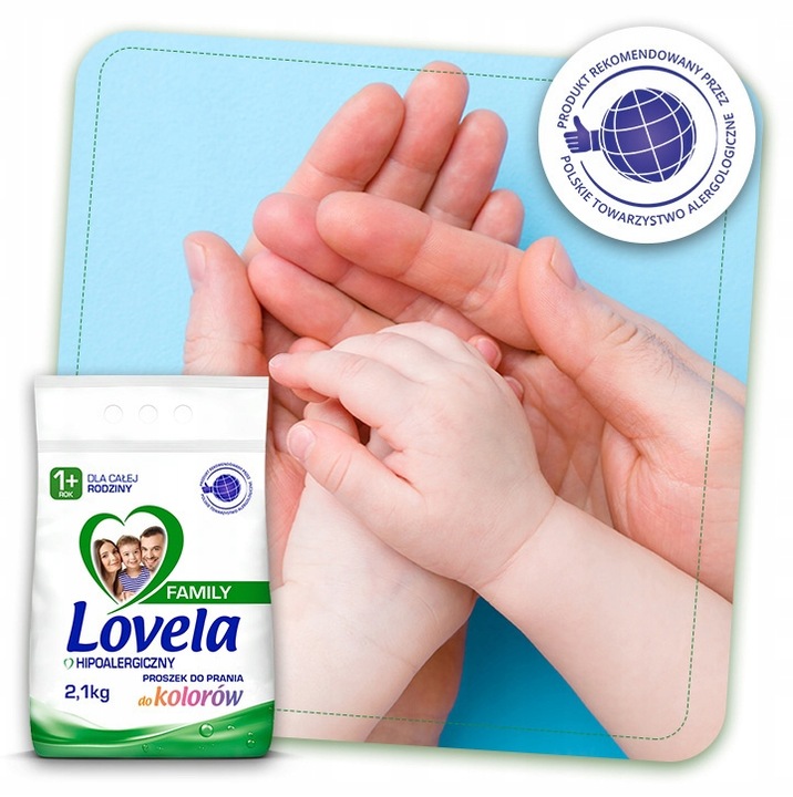 Zestaw Lovela Family Proszek do prania bieli i koloru 2 x 2,1 kg 56 prań