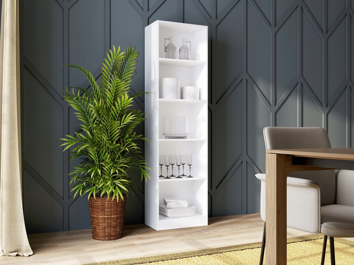 REGAŁ R50 SZAFKA 50CM 5 PÓŁEK KSIĄŻKI SEGREGATORY BIURO BIAŁY