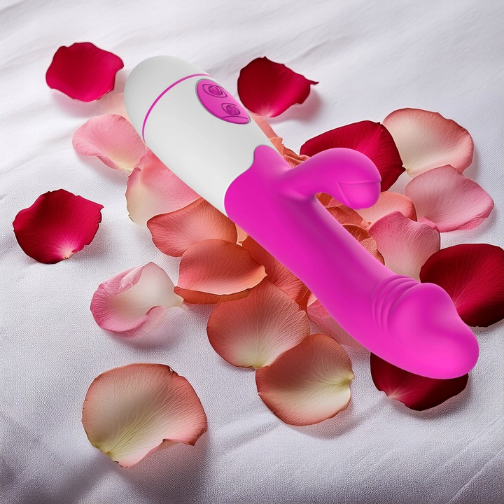 Wibrator Z Silikonu Medycznego Z Stymulatorem Łechtaczki 30 Trybów