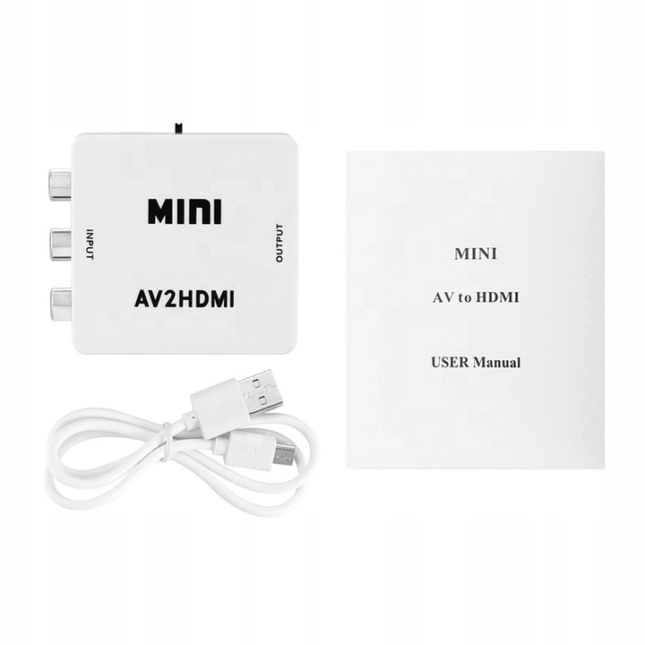 Adapter konwerter sygnału AV RCA CINCH do HDMI