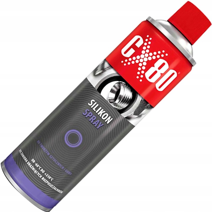CX80 Silikon Spray Smar Sylikonowy Do Kontaktu z Żywnością w Sprayu 500 ml