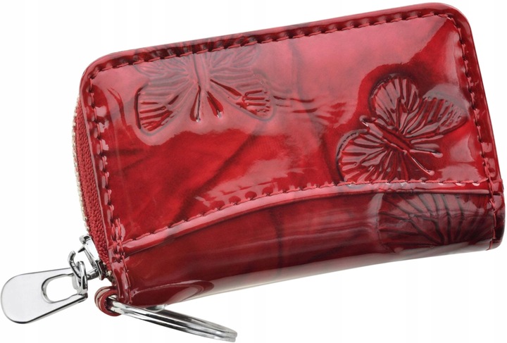 Skórzane Etui Na Klucze Pokrowiec Organizer Elegancki Lakierowana