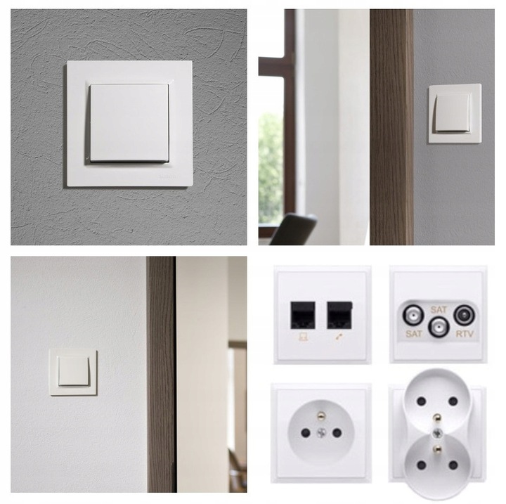 Simon 10 Gniazdo internetowe komputerowe pojedyncze RJ45 kat.5e, biały