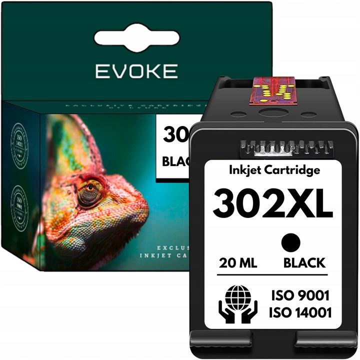 Tusz do HP 302 czarny XL + poziom tuszu | 20 ml | 5x WIĘCEJ WYDRUKÓW