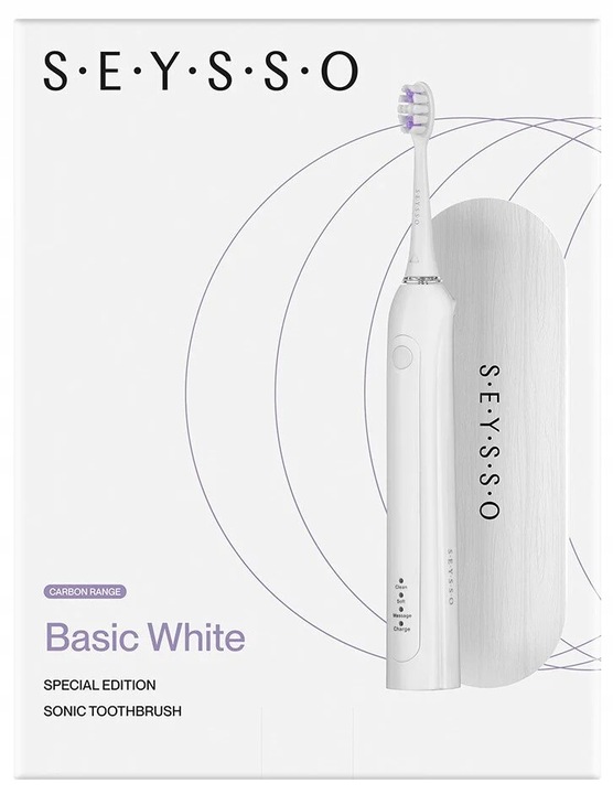 Szczoteczka soniczna SEYSSO Carbon Basic Biała
