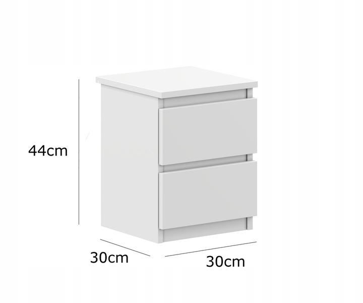 SZAFKA NOCNA STOLIK NOCNY DO SYPIALNI SALONU 2 SZUFLADY NATALIA BIAŁY