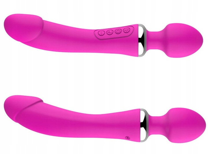 LUKSUSOWY WIBRATOR DAMSKI 2w1 PODGRZEWANY DO 45stC - USB DAWCA ORGAZMÓW