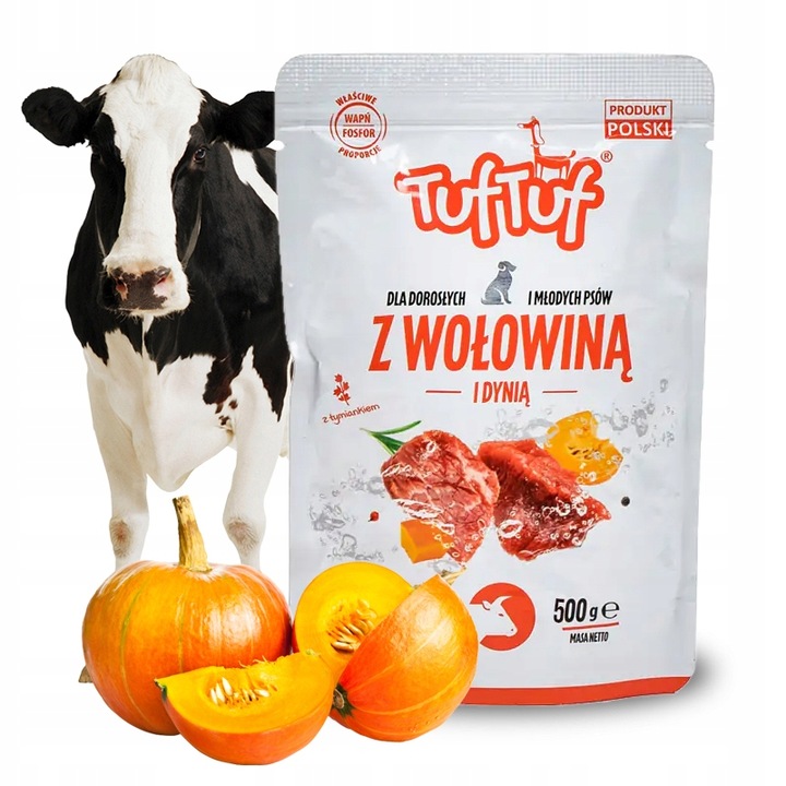 Mokra karma dla psa, saszetki 20 szt. x 500g, zestaw Tuf Tuf mix smaków