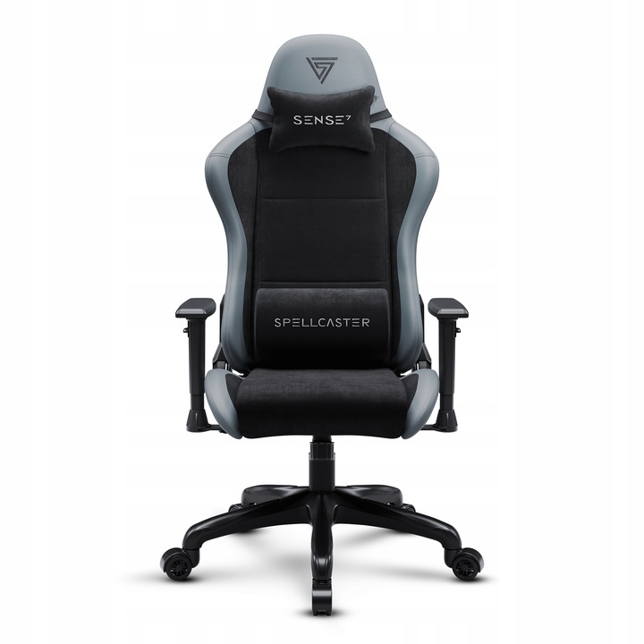 Fotel Gamingowy Biurowy Regulowany Materiał Alcantara + Ekoskóra Sense7