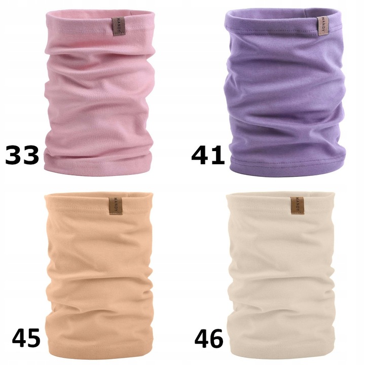 Komin NANDY Bawełniany Damski Męski Bawełna Cienki Wysoki Naturalny