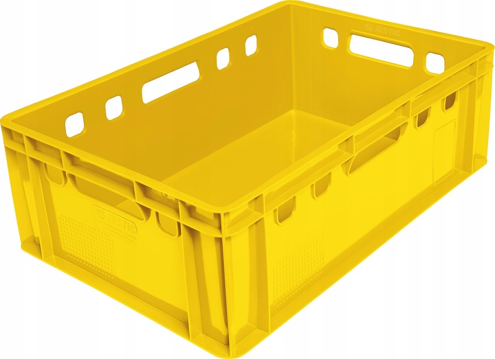 SKRZYNKA POJEMNIK EURO E2 ŻÓŁTA PLASTIKOWA MOCNA