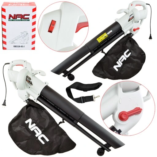 ODKURZACZ DMUCHAWA DO LIŚCI NAC VBE320-AS-J 3200 W REGULACJA SIŁY POWIETRZA