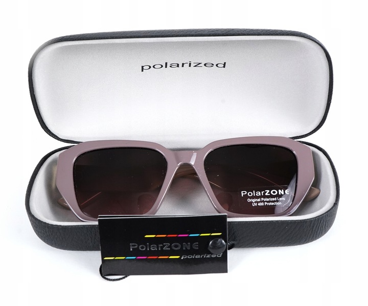 OKULARY PolarZONE MARKOWE DAMSKIE POLARYZACYJNE PRZECIWSŁONECZNE ETUI FILTR