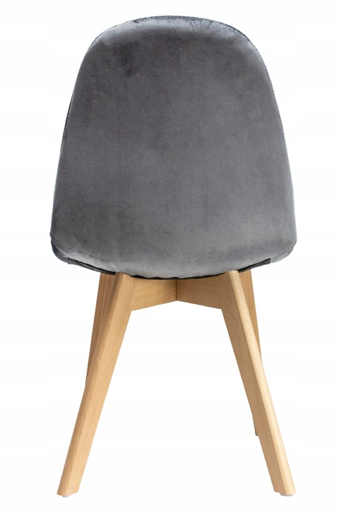 KRZESŁO skandynawskie TAPICEROWANE pikowane do salonu COLIN szare