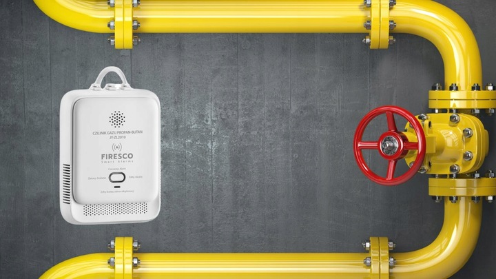 CZUJNIK GAZU LPG Firesco JY-ZL2010 DETEKTOR PROPANU CZUJKA PROPANU-BUTANU