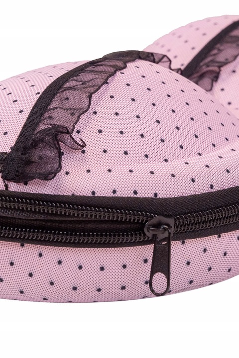 Stylowe etui na bieliznę biustonosz podróż różowe Kontri E1001