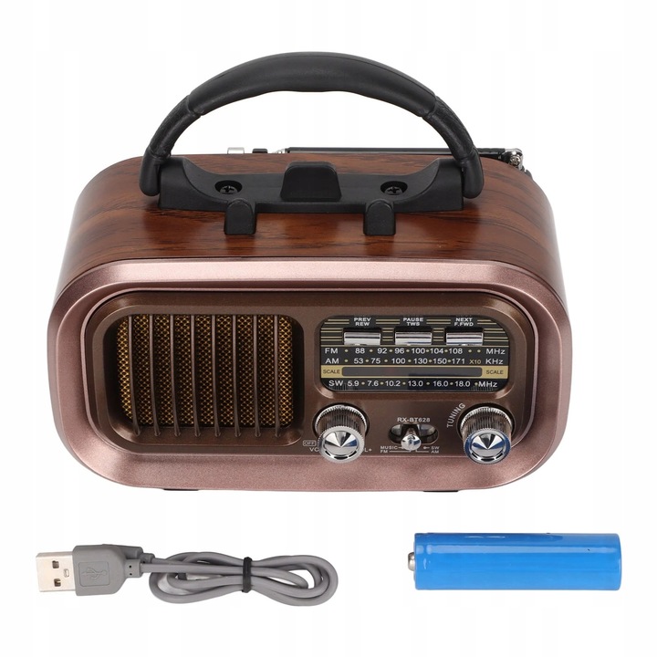 RADIO KUCHENNE RETRO KLASYCZNE AM FM SW BLUETOOTH SD TF AUX SOLAR