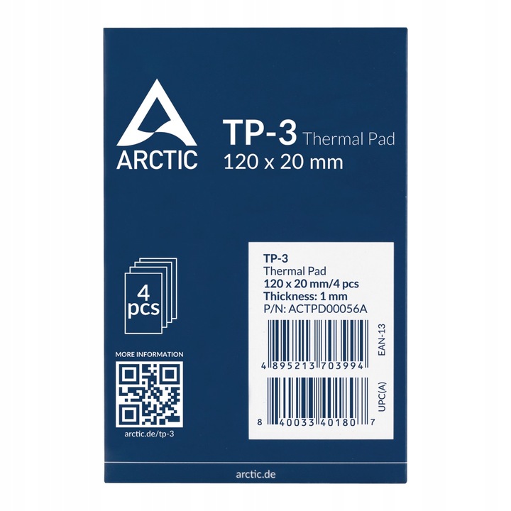 ARCTIC THERMAL PAD 120x20x1mm termopad 4szt