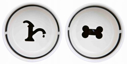 TRIXIE Miski Ceramiczne Na Stojaku Dla Psa 2x0,6L
