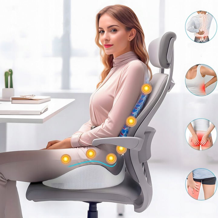 PODUSZKA ORTOPEDYCZNA DO SIEDZENIA PROFILOWANA MEMORY FOAM NA KRZESŁO