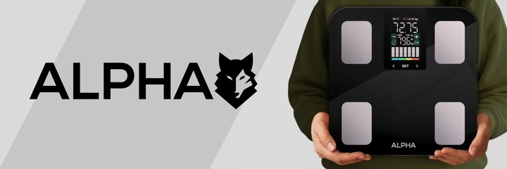 Waga Łazienkowa Elektroniczna Alpha - Aplikacja po Polsku Analityczna