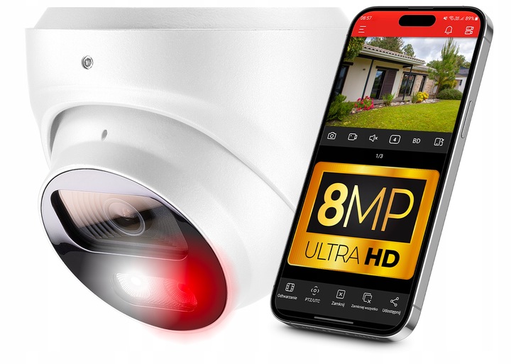 Kamera IP do Monitoringu PoE 8MPx 4K 3840x2160p