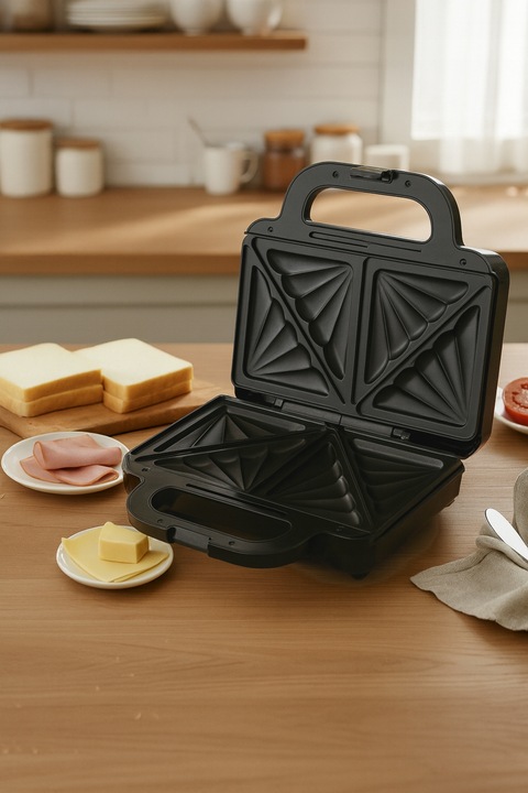 TOSTER OPIEKACZ DO KANAPEK TOSTÓW SANDWICH 1000W STAL NIERDZEWNA