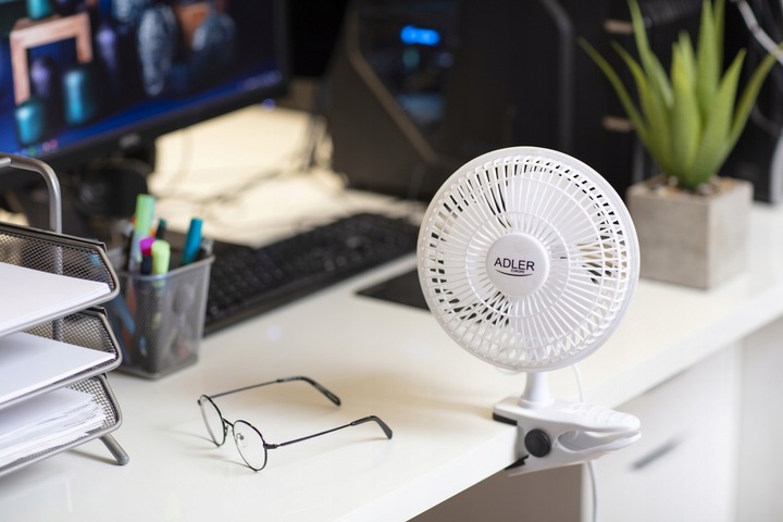 WENTYLATOR WIATRAK BIURKOWY NA KLIPS 2 TRYBY PRACY