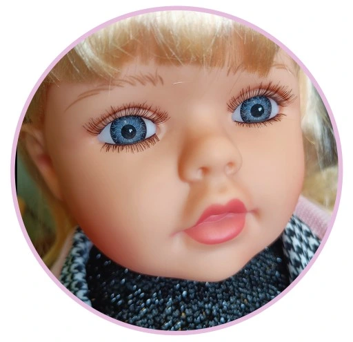 Lalka bobas jak żywa duża 56cm miękka interaktywna mówi śpiewa 2języki uczy