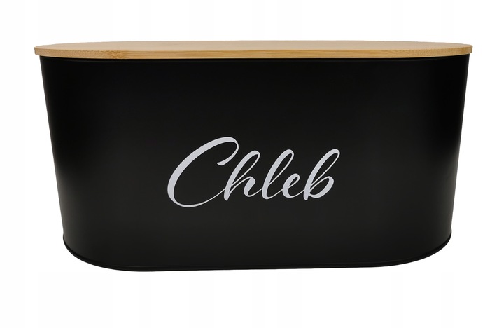 CHLEBAK POJEMNIK NA PIECZYWO Z POKRYWĄ DESKĄ DO KROJENIA CZARNY CH01