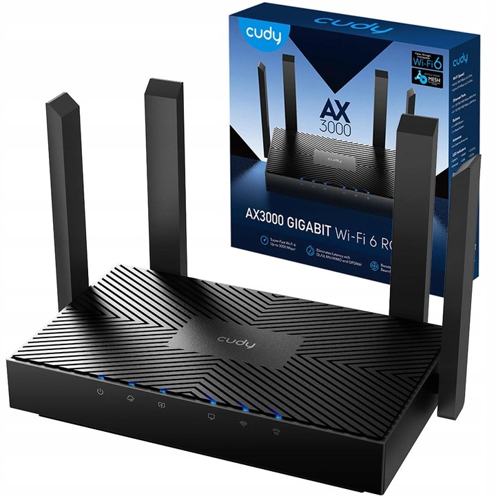 ULTRA SZYBKI WYDAJNY Router Wi-Fi WR3000 Cudy AX3000 GIGABIT DUALBAND MESH