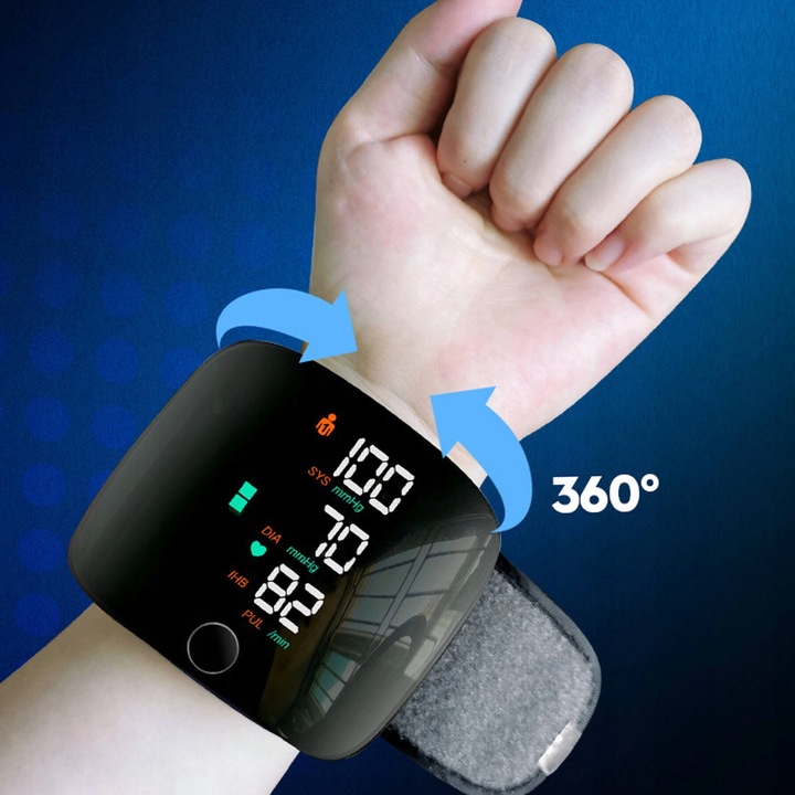 CIŚNIENIOMIERZ NADGARSTKOWY MÓWI ARYTMIA ELEKTRONICZNY ETUI AKUMULATOR