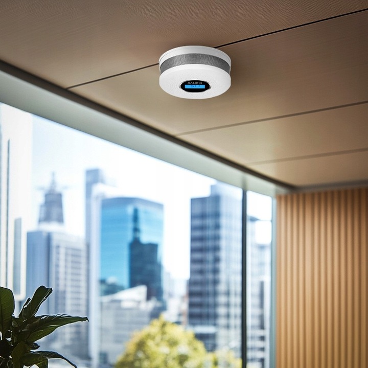 Czujnik czadu dymu bezprzewodowy JKD-512COM certyfikowany detektor