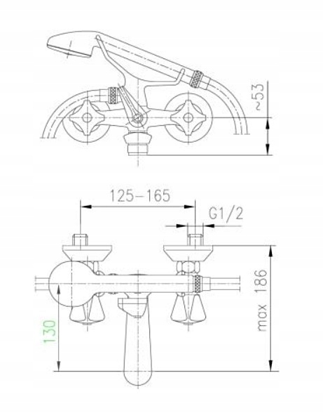 KFA BATERIA STANDARD WANNOWA ŚCIENNA