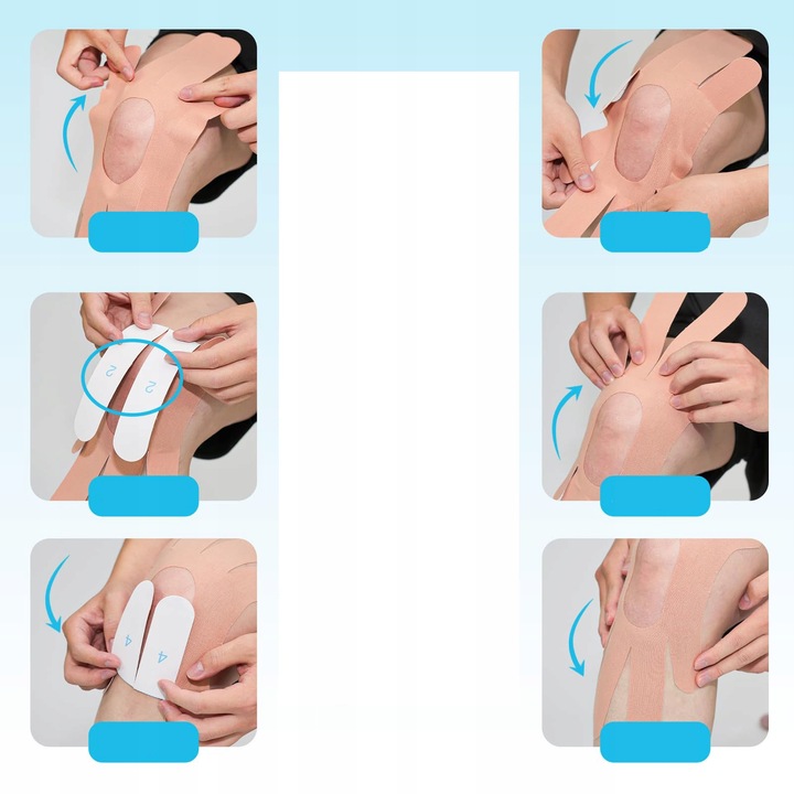 WYSOKIEJ JAKOŚCI TAŚMA KINEZJOLOGICZNA na ciało kolano 8 PCS