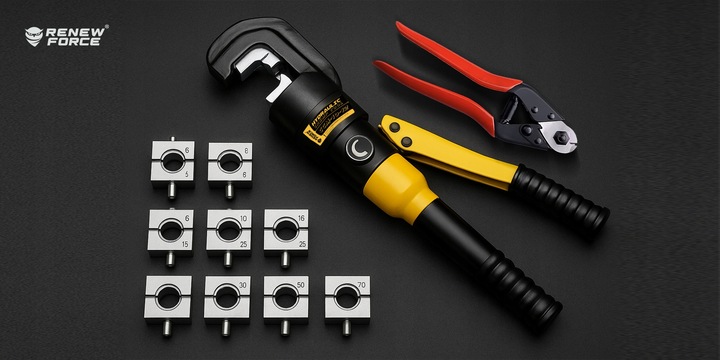 ZACISKARKA HYDRAULICZNA DO TULEJEK KABLOWYCH MATRYCE 4-70MM ZESTAW XL