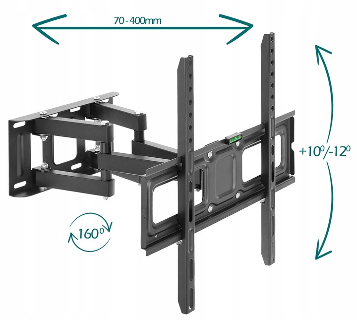 Extra Mocny Obrotowy Uchwyt do Telewizora Wieszak TV 25-70 cali Uniwersalny