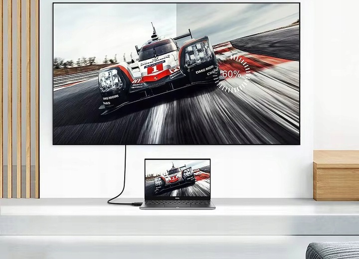 KABEL PRZEWÓD PRZEJŚCIÓWKA KONWERTER ADAPTER HDMI - VGA POZŁACANY 3D 2m