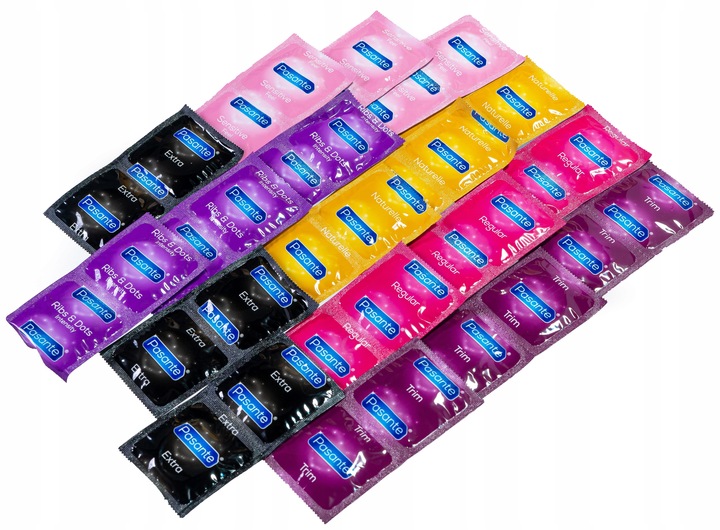 PREZERWATYWY MEGA MIX ZESTAW 100 SZTUK 7 RODZAJÓW PASANTE CERTYFIKOWANE