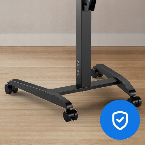 Biurko Mobilne Regulowane Składane Stolik Pod Laptopa Kółka 70x52cm